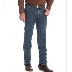 VTG Authentic Wrangler Premium Stackable Cowboy Jeans Sz 33x32 USA Retro 90s 80s